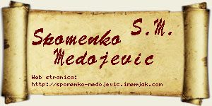 Spomenko Medojević vizit kartica